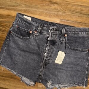 Women's Black Denim Shorts